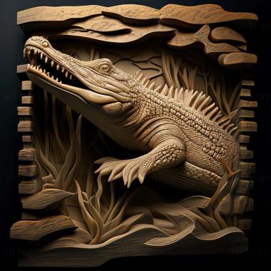 3D model Crocodylus halli (STL)